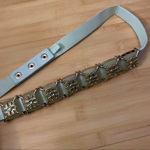 Mint green elastic belt